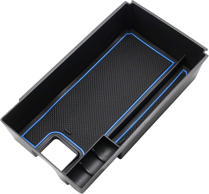 CDEFG 2021 2022 2023 Venza Console Organizer: Center Console Insert ABS Black Material Armrest Organizer Tray Secondary Storage Box Compatible with 2021 2022 2023 Venza Interior Accessories (blue)
