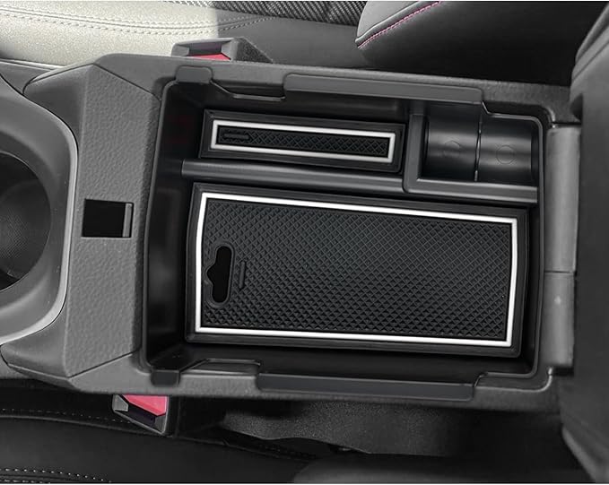 SXCY Fit for 2023-2025 2026 Compass/Hornet Center Console Organizer Tray 2023-2026 Compass Hornet Accessories 2022 2023-2025 2026 Compass 2023-2026 Hornet Armrest Console Insert Box White Mats