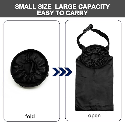 2 Pcs Car Trash Bag Car Trash Can Hanging Back Seat Car, Car Garbage Bag with Storage Pockets, Washable Eco-Friendly Car Garbage Can for Outdoor Traveling & Home Use (Black)