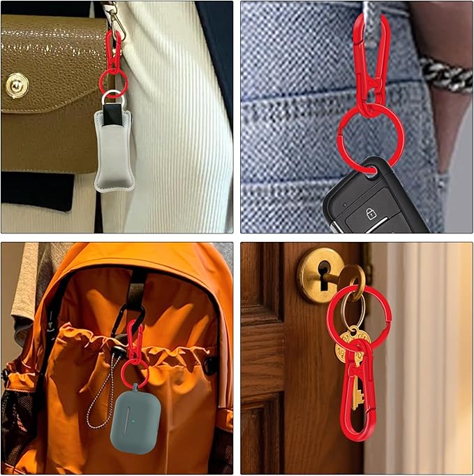 Metal Keychains for Women Men, Key Chain Ring Clip Holder Organizer for Home Car, Cut Keyring Accessories
