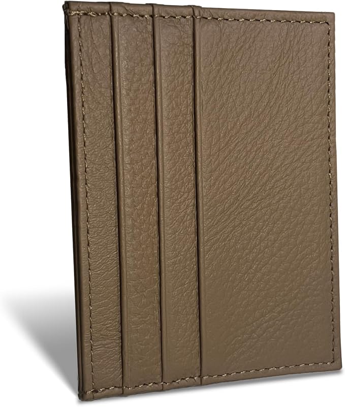 WOXVM Credit Card Holder Wallet RFID Blocking Slim Credit Card Cases Holder Premium Leather Minimalist Front Pocket Small Wallet with 6 Card Slots and 1 Pockets for Men Women