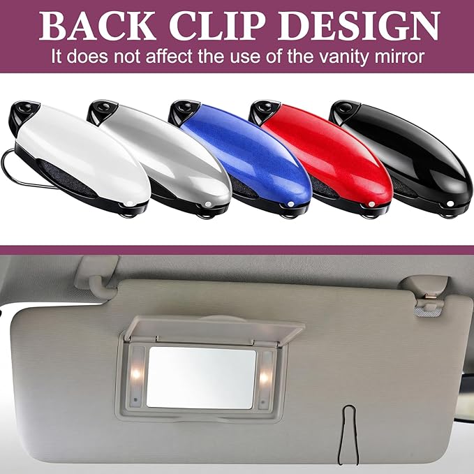 Frienda 5 Pcs Auto Car Vehicle Sun Visor Clip Holder Sunglasses Holder for Eyeglasses Mount Ticket Card Clip for Car Accessories (Classic Color)