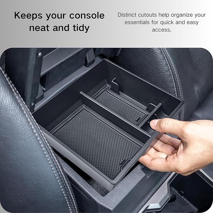 2PCS Center Console Organizer for 2025 2026 Toyota 4Runner 6th Gen Accessories Interior Insert Armrest Storage Tray and Hidden Storage Box