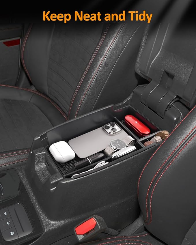 CDEFG for 2022-2025 2026 Ford Escape/Bronco Sport Accessories Center Console Organizer Tray Armrest Storage Middle Insert