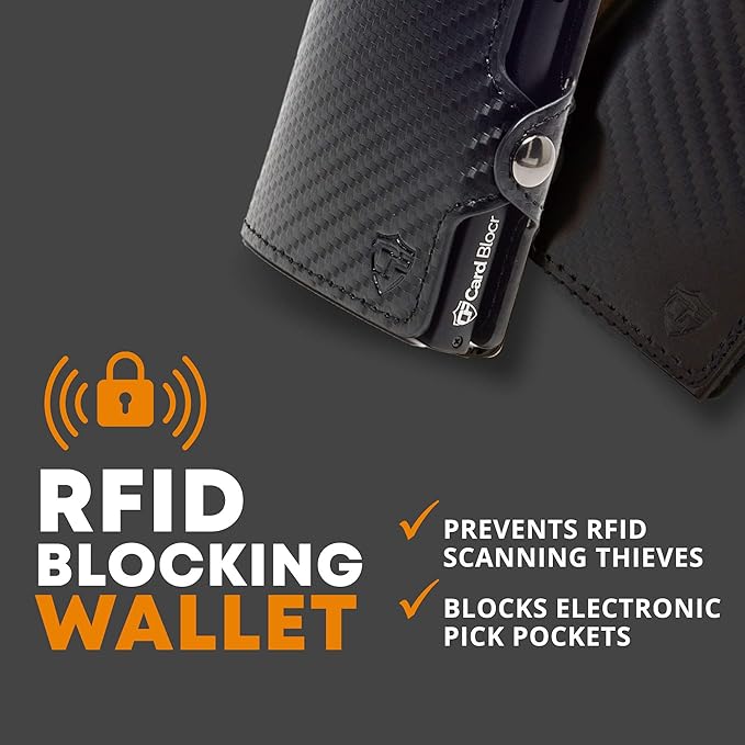 Conceal Plus Pop Up Wallet for Men – RFID Blocking Slim Metal Card Holder Wallet, Automatic Pop-Up Card Ejector, Minimalist Front Pocket Wallet, Holds Up to 10 Cards + Cash