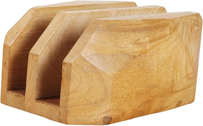 Vertical Laptop Stand for Desk, Laptop Holder to Dock MacBook, MacBook Pro and Other Laptops, Versatile Vertical Laptop Docking Solutions - Mango Wood