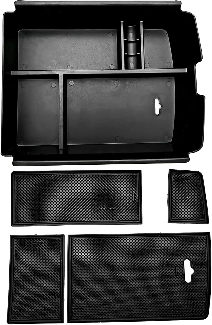Center Console Organizer fit for VW Atlas and Cross Sport 2018 2019 2020 2021 2022 2023 Interior Storage Box Accessories (Not fit for 2024) (Console Organizer)