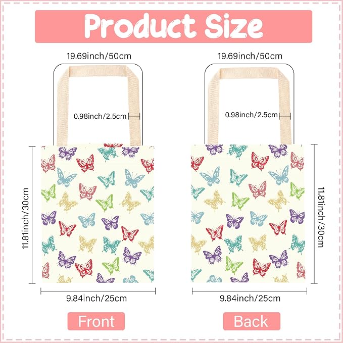 CREATCABIN Butterfly Car Trash Bag Car Garbage Bag Back Seat Organizer Trash Can Bin Cute Printed One-Handed Strap Garbage Bags for Car Accessories Vehicle Travelling Camping Outdoor 11.8x9.84 Inch
