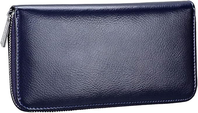 Women 36 Slots RFID Blocking Card Holder Large Long Leather Zipper Organizer Accordion Wallet