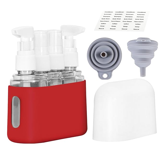 Bpluma Travel Bottles, Leak Proof Containers For Toiletries TSA Approved Airplane Accessories Kits For Liquid With Labels