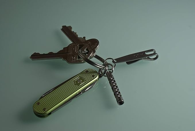 TEC Accessories - P-7 Suspension Clip - Stainless Spring Steel, Black Diamond Finish - Everyday Carry - Keychain Accessory