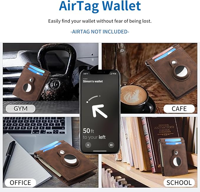 FALAN MULE Wallets for Men RFID Blocking Genuine Leather Bifold Minimalist Front Pocket Mens Wallet