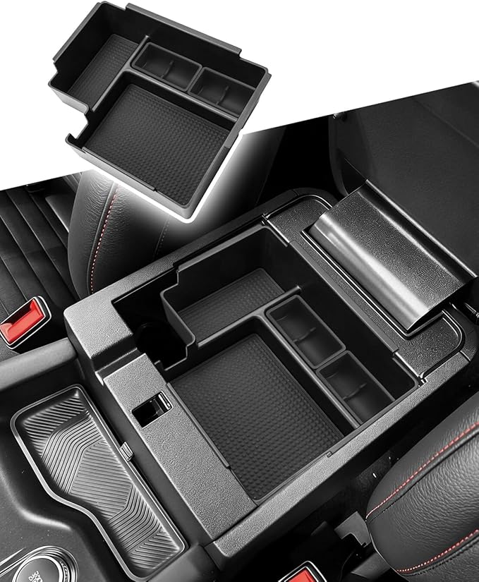 CDEFG for 2025 2026 Ford Explorer Center Console Organizer Tray - Armrest Storage Middle Insert - 2025 2026 Explorer (Active, ST-Line, Platinum and ST) Interior Accessories with Coin Box