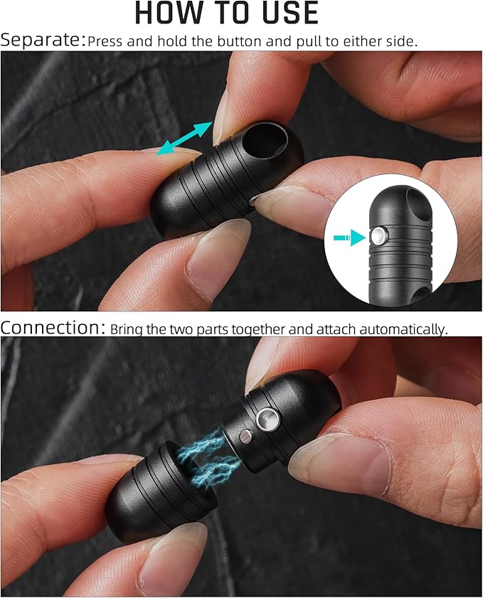TISUR Quick Release Keychain, Magnetic Key Holder Keyring Connector, Detachable Key Chain Rings for Men Women Car Keys