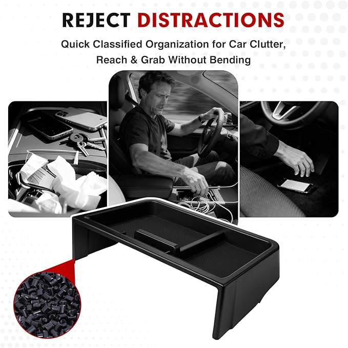 Autorder Screen Dashboard Organizer for 2025 2026 Toyota Sienna Accessories - Dash Screen Console Storage Tray for Phones Keys Sunglass Card Non-Slip（Fits 12.3" Screen Models）