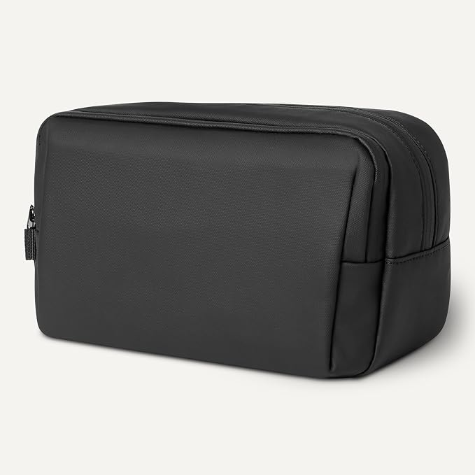 Amazon Essentials Large Travel Cosmetic Bag, Dopp Kit, Shaving Bag, Black