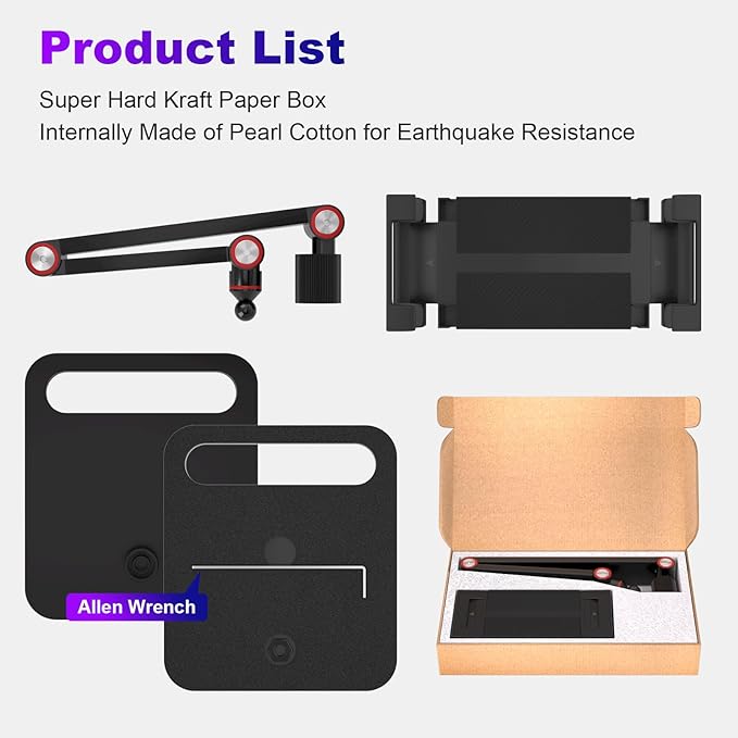 Portable Monitor Stand Holder for 6-18.5 Inch,Universal Desktop Version Expandable Display Base Adjustable Portable Monitor Desktop Clamp,Long Stand,Tablet Stand ,Compatible with Larger Sizes