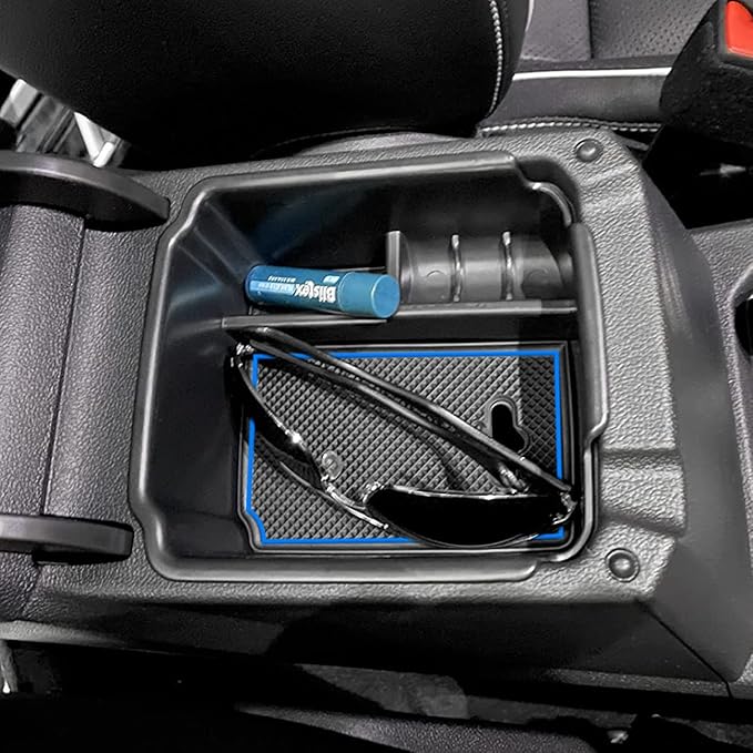 TACORBO Center Console Organizer Compatible with 2022 2023 2024 Taos and 2018 2019 2020 2021 2022 2023 2024 Tiguan Accessories Armrest Secondary Storage Box, Interior ABS Insert Glove Box Tray