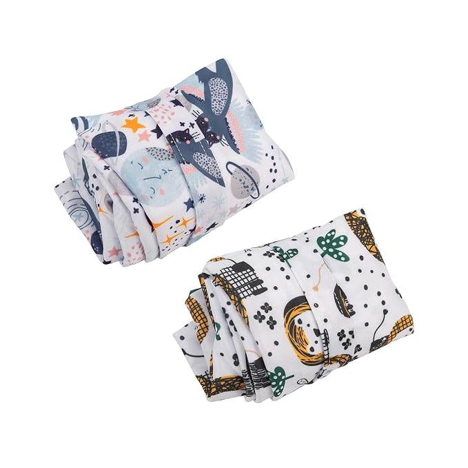 ALVA ALVABABY 2pcs Cloth Diaper Wet Dry Bags Waterproof Reusable with Two Zippered Pockets Travel Beach Pool Daycare Soiled Baby Items Yoga Gym Bag for Swimsuits or Wet Clothes LX-H358359