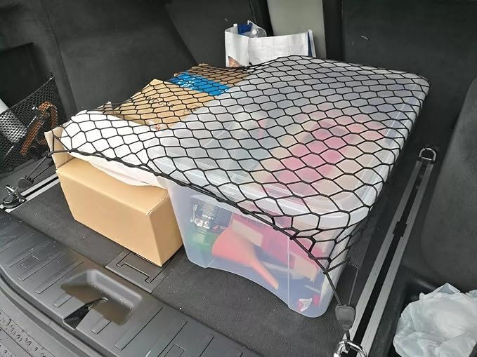 Rear Trunk Organizer Cargo Net for BMW X3 2004–2026 – Floor Style Cargo Net for SUV – Premium Mesh Elastic Car Trunk Organizer Vehicle Carrier Storage – Compatible with X3