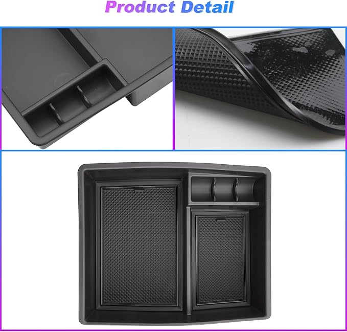 SXCY for 2024 2025 2026 Toyota Tacoma Center Console Organizer for 2024 2025 2026 Toyota Tacoma Accessories Console Tray 2024-2026 Tacoma Console Organizer 2024-2026 Tacoma Limited Accessories Black
