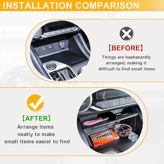 TACOBRO Center Console Tray Compatible with Nissan Sentra 2020 2021 2022 2023 2024 2025 Accessories Armrest Box Insert Organizer Secondary Storage Compartment ABS Material