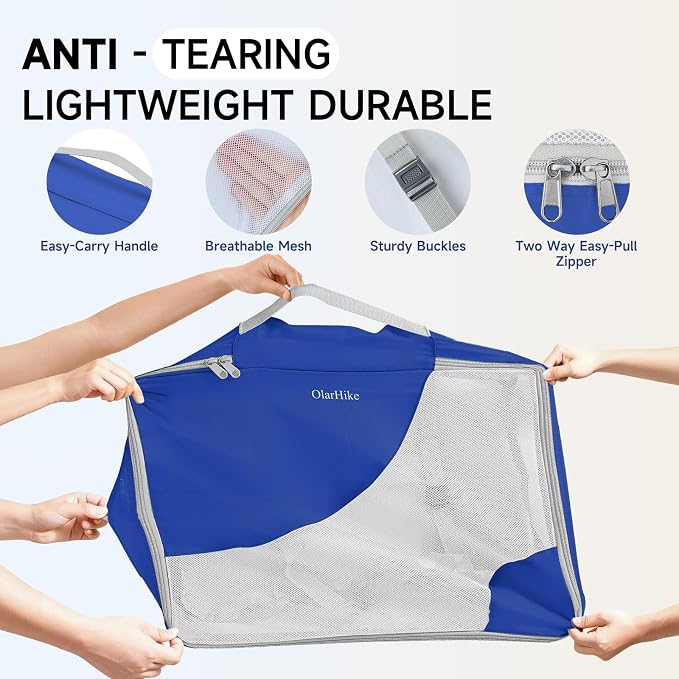 OlarHike 11 Set Packing Cubes for Travel, Gifts for Women Mom,Anti-Tearing Suitcase Organizer with Over 1000 pcs Mesh Holes,Vacation Essentials & Accessories for Cruise Ship