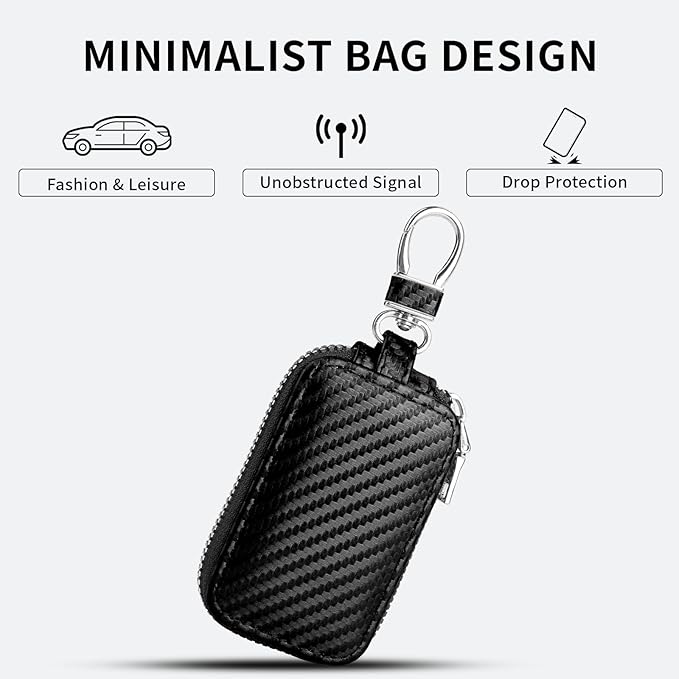 vvag Premium Car Key Fob Case Genuine Leather Car Smart Key fob Holder Car Remote Keychain Bag Universal