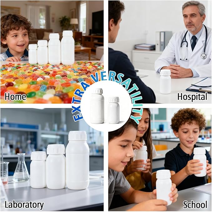 2Pack 34oz (1000ml) EVOH High Barrier Airtight Plastic Travel Bottles - Industrial-Grade Empty Containers with Lids & Caps, Leak Proof Storage for Bulk Chemicals, Lab Samples & Family Liquids