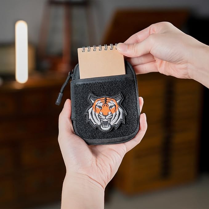 Sayram EDC Pouch, Pocket Organizer, Mighty Pouch for Men, EDC Bags with Patches, Small Tool Pouch with D-Ring