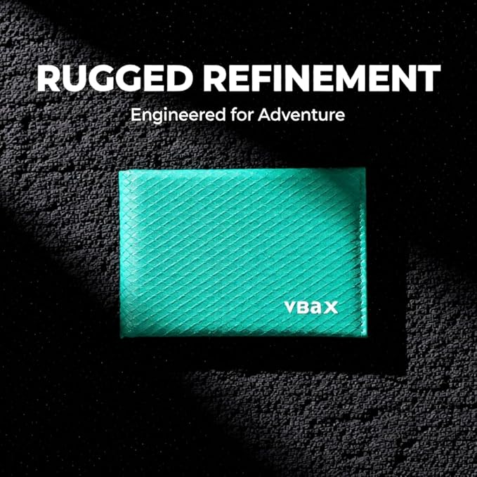 Minimalist RFID Blocking Slim Wallet for Men – Waterproof Microfiber Front Pocket Bifold Card Holder – Holds 10 Cards & Cash, Aurora Green Edition