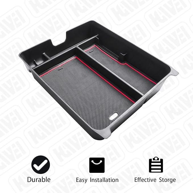 HGWEI Center Console Organizer Compatible with Honda Pilot 2023 2024 2025 2026 and Ridgeline/Passport 2024 2025 2026 Interior Accessories Insert Armrest Storage Box Tray, Red