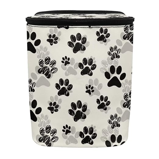 Biyejit Dog Paws Car Trash Can Automotive Garbage Cans Waste Basket, Leak-Proof Cars Trash Bin, Trash Hanging Car Accessories Interior Organizer Bag Easy-to-Install