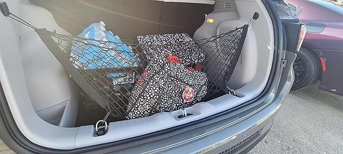 Rear Trunk Organizer Cargo Net for Jeep Compass 2017-2025 – Envelope Style Cargo Net for SUV – Premium Mesh Elastic Car Trunk Organizer Vehicle Carrier Storage–Compatible with Compass