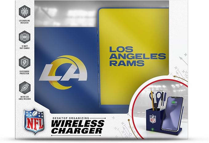 SOAR NFL Unisex Wireless Charging Stand and Desktop Organizer