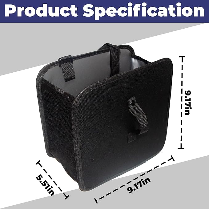 BFXM Car Trash Can, Foldable Trash Can Collapsible Hanging Trash Bag for Car Seat, 2 Gallons Leakproof Garbage Bags, Cars Must Haves Interior Accessories Essentials