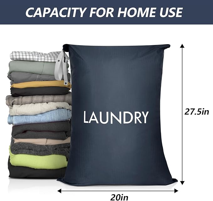MissBoy Travel Laundry Bag with Zipper, Odor-Isolating & Splash-proof Dirty Clothes Organizer for Suitcase, Lightweight Foldable Wet Dry Bag for Gym, Camping, and Swimming