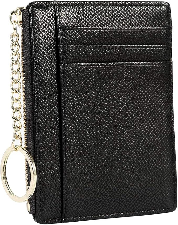 Women's 8 Cards Slim Minimalist Card Holder Coin Changes Purse Keychain Front Pocket Wallet | 8 Cards, Slim, Minimalist, Coin Changes, Purse, Keychain