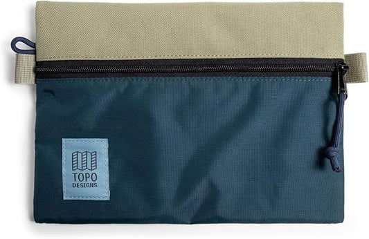 Topo Designs Accessory Bags, Travel Organizer Accessories for Smaller Items, Durable Storage Pouch, 3 Sizes, Fully Lined Pack Cloth (Medium, Oil Green/Dark Pine)