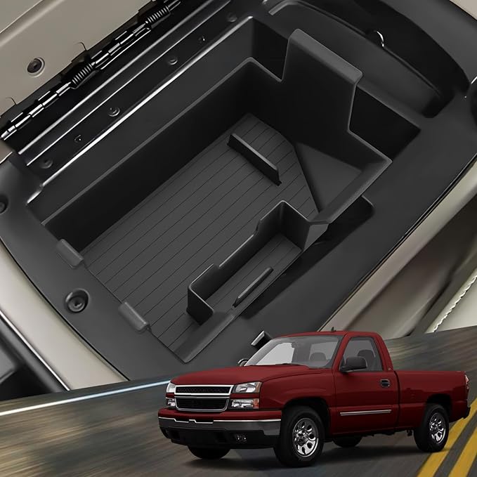YEE PIN Silverado/Sierra 2026 Tray Full Console w/Bucket Seats Console Organizer for 2003-2006 Silverado/Sierra 1500/2500HD/3500HD & 07 Silverado/Sierra Classic & 02-06 Chevy Avalanche Accessories