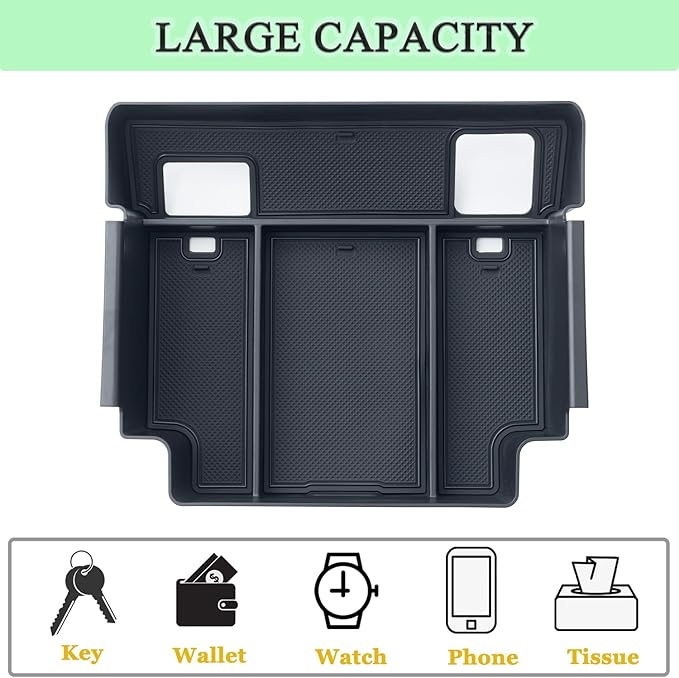 PIMCAR Full Center Console Organizer for 2022-2026 Refreshed Chevy Silverado/GMC Sierra 1500, 2024-2026 Silverado/Sierra 2500HD 3500HD (Full Console w/Bucket Seats ONLY)