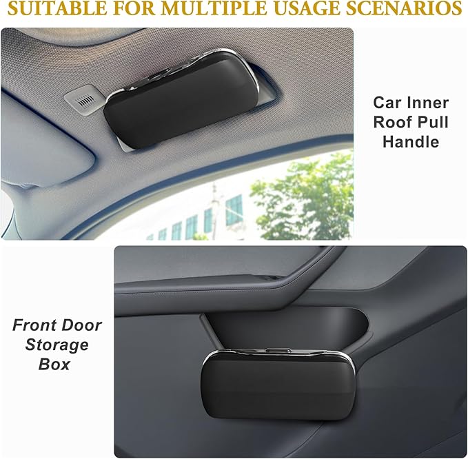 Sunglass Holder for Car Visor Clip, Car Visor Glasses Case, Vehicle Visor Accessories Organizer Box, Car Sunglass Holder Suitable for Truck, SUV and Sedan to Place Glasses (Beige)