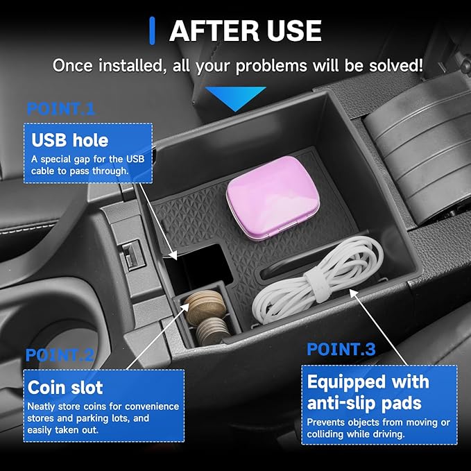 SXCY for 2025 2026 Toyota Corolla Center Console Organizer 2024 2025 2026 Corolla E210 Armrest Console Tray 2022-2024 2025 2026 Corolla Accessories(Only for “Corolla” Car! NOT for “Corolla Cross”)