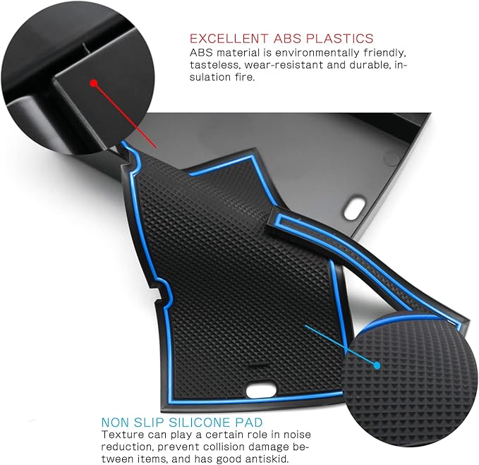 Ruiya Kona EV Center Console Organizer 2019-2024 Kona EV Console Organizer Kona Electric Accessories Armrest Glove Tray Compatible with 2019 2020 2021 2022 2023 2024 Kona Electric SE/SEL/Limited