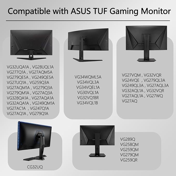 VG27AQ3A VESA Mount Adapter Compatible with ASUS ROG, ProArt and TUF Gaming Monitor (Fits VG27AQM5A,VG277Q1A,XG27ACS,VG27WQ3B,VG27AQ,PA248QFV,PG27AQN and More)??5x75 to 100x100 Wall Mount Bracket