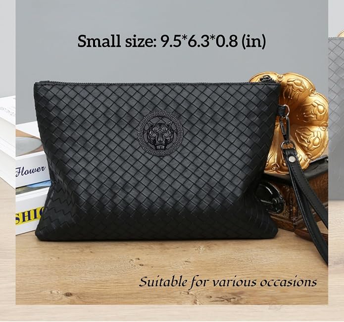 Mens Clutch Bag Man Purse Handbag 9.5-11 inches Large Hand Bag Big Clutch Wallet