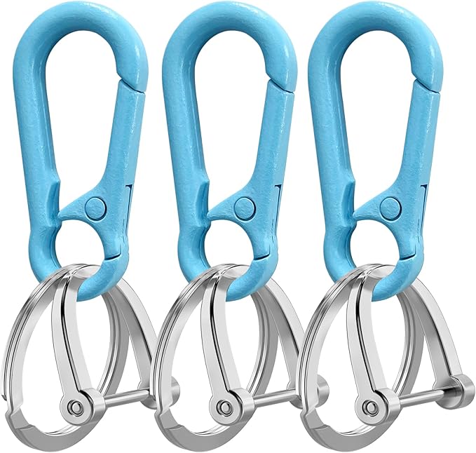 Zinc Alloy Key Chain 3 Packs Keychain Keyring Organizer Key Ring Holder Clip for Men and Women
