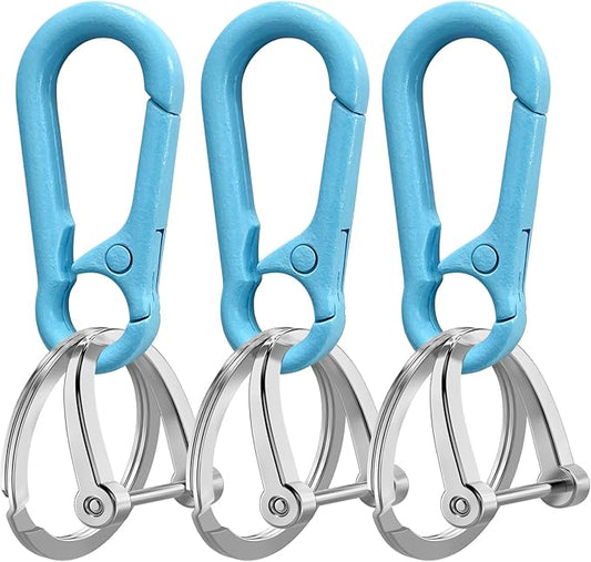 Zinc Alloy Key Chain 3 Packs Keychain Keyring Organizer Key Ring Holder Clip for Men and Women