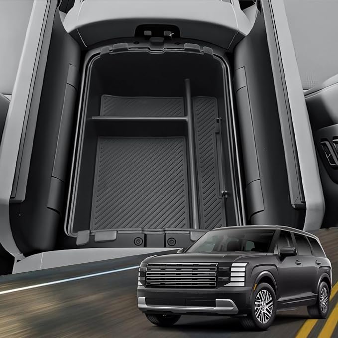 3Pack Palisade 2026 Tray 2026 Palisade Hybrid Calligraphy Center Floor Console Organizer for 2026 Hyundai Palisade Accessories Center Console Tray Middle Console Tray Arm Rest Lower Organizer 7 Seater