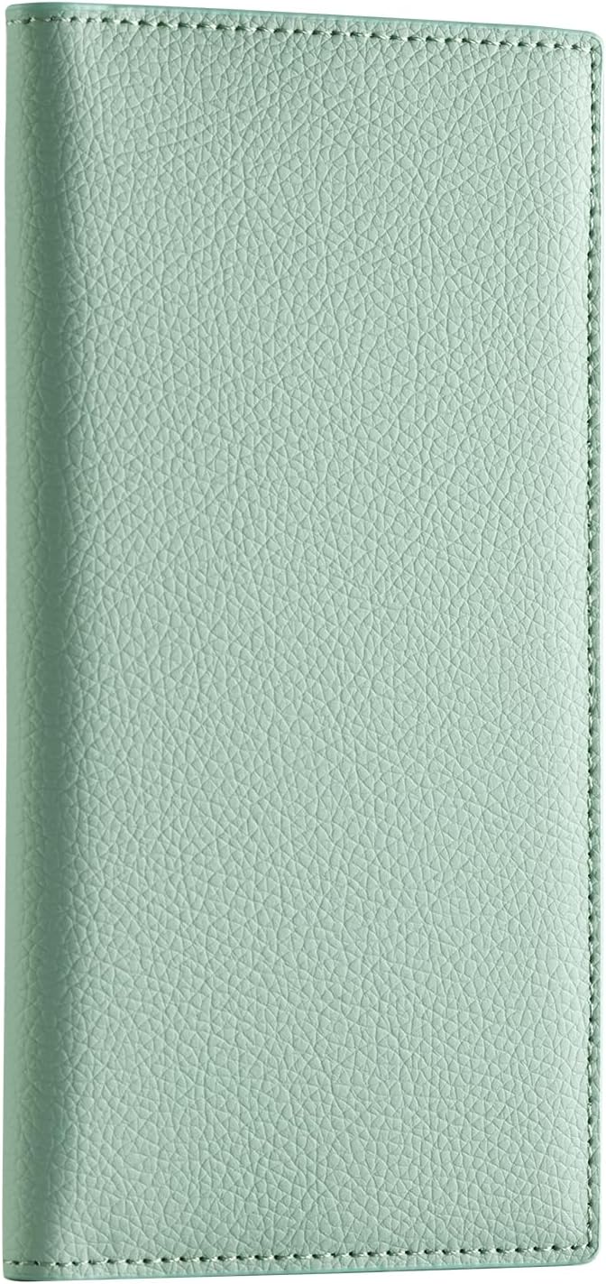 CoBak Premium Leather Checkbook Cover - RFID Blocking, Classic Design, Slim & Durable - Perfect for Personal & Business Checks